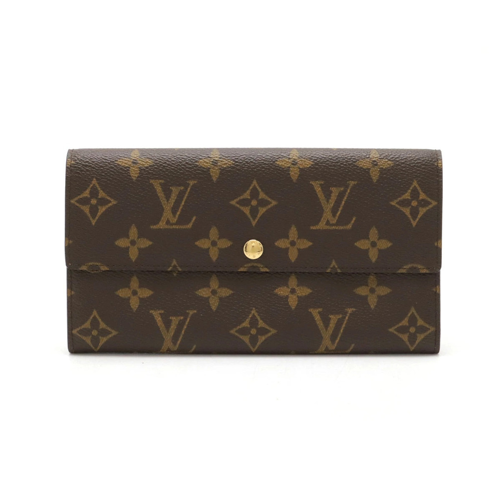 LOUIS VUITTON Monogram Pochette Portemonnaie Credit Bi fold Long Wallet